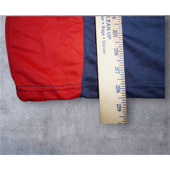 St. Louis Cardinals Performance Polo Shirt XL Blue Red Half Zip Raglan Athletic - Picture 5 of 7